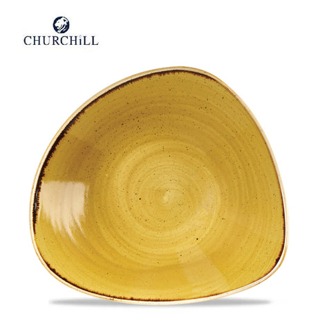 Piatto triangolare fondo stonecast cm.18,5 triangle coup mustard seed