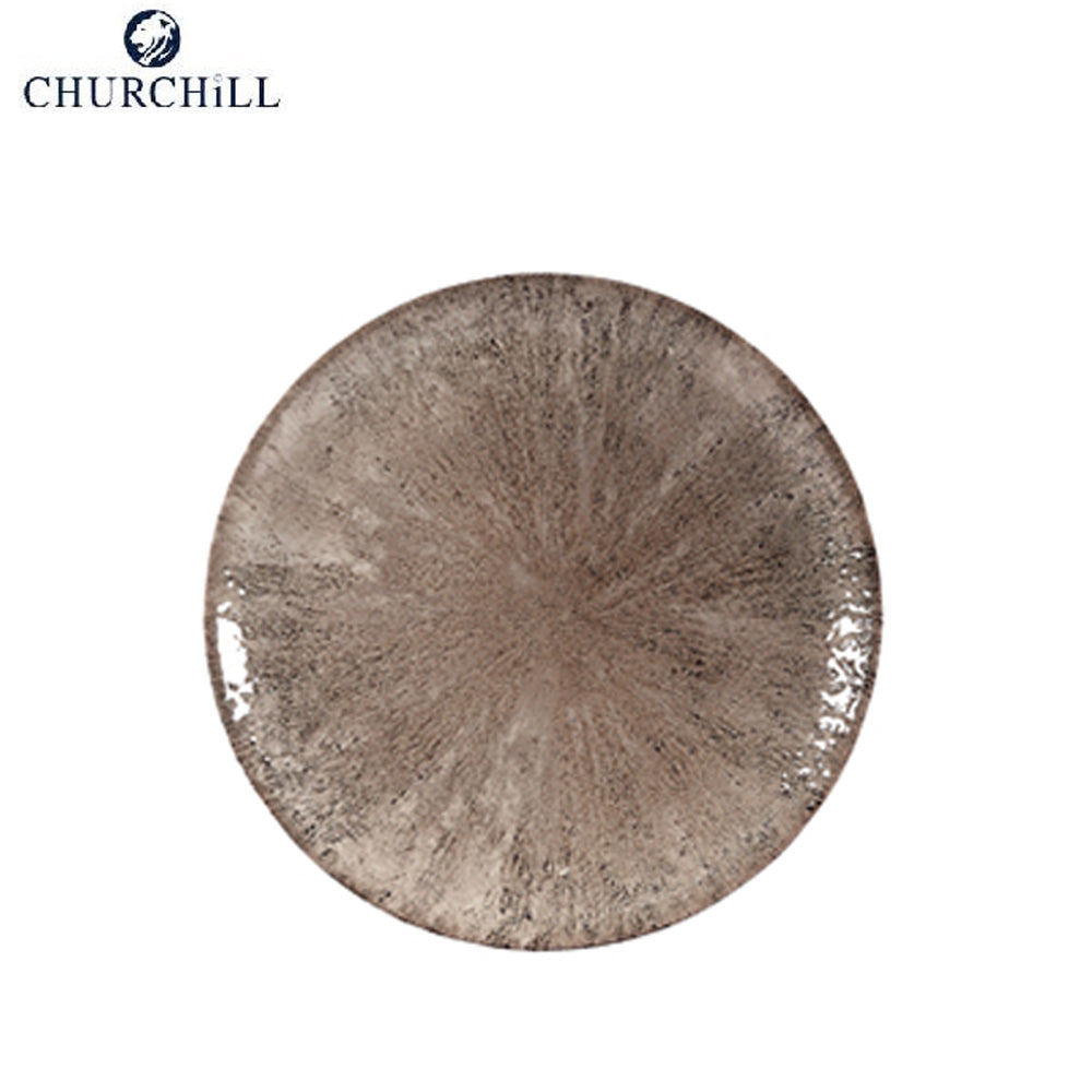 Piatto piano studio prints stone cm.26 zircon brown