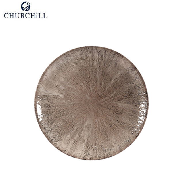 Piatto piano studio prints stone cm.26 zircon brown