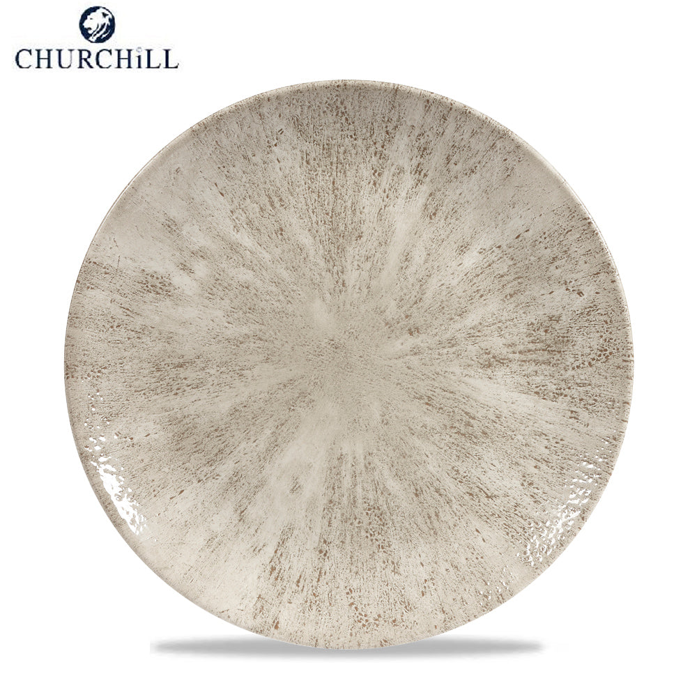 Piatto piano studio prints stone cm.26 agate grey