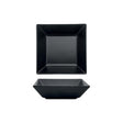 Piatto fondo boston cm.17x17 stoneware nero opaco