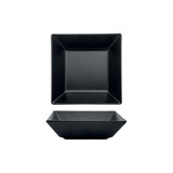 Piatto fondo boston cm.17x17 stoneware nero opaco