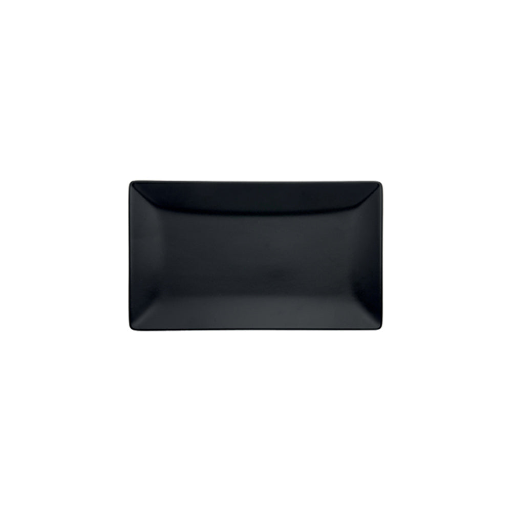 Piatto rettangolare tokio cm.34x22 stoneware nero opaco