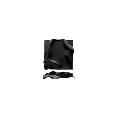 Vassoio fazzoletto in vetro nero cm.30x30 collezione venezia