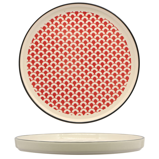 Piatto nordico mosaik ø cm.26,6 red