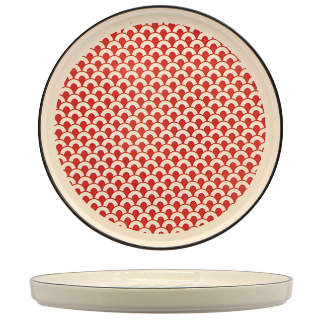 Piatto nordico mosaik ø cm.21 red