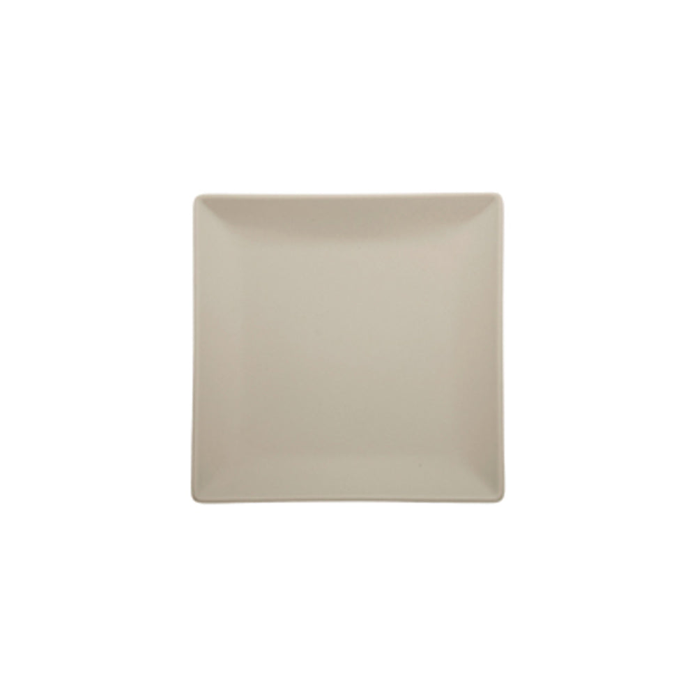 Piatto dessert boston cm.18x18 stoneware sabbia