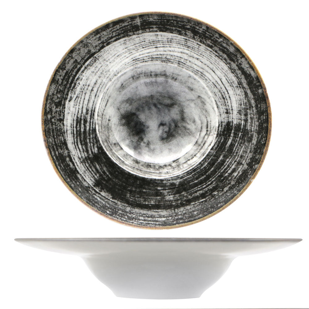 Piatto pasta napoli k-bowl black round cm.27,5 saturnia