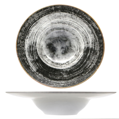 Piatto pasta napoli k-bowl black round cm.27,5 saturnia
