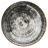Piatto piano black round cm.28 saturnia