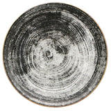 Piatto piano black round cm.26 saturnia