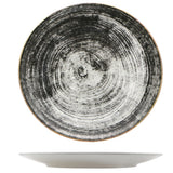 Piatto dessert black round cm.21 saturnia
