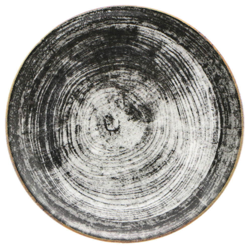 Piatto dessert black round cm.21 saturnia