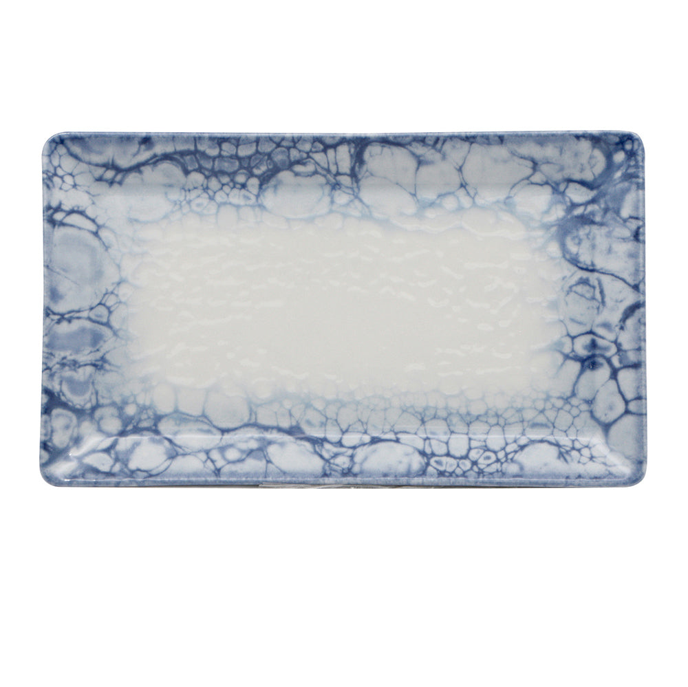 Piatto rettangolare bubbles cm.26x15 saturnia