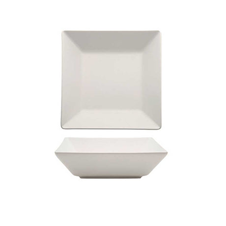 Piatto fondo boston cm.17x17 stoneware bianco