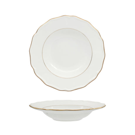 Piatto fondo diana gold cm.23 fenixe