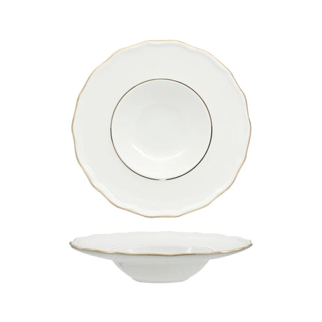 Piatto pasta diana gold cm.28 fenixe