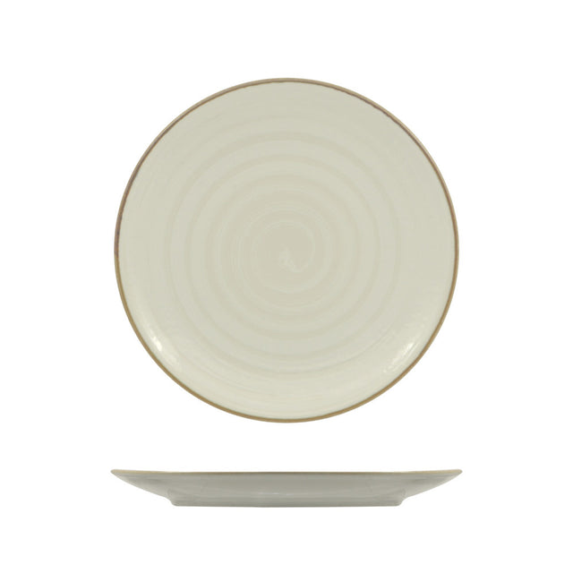 Piatto rotondo vortex bianco cm.31,7 saturnia