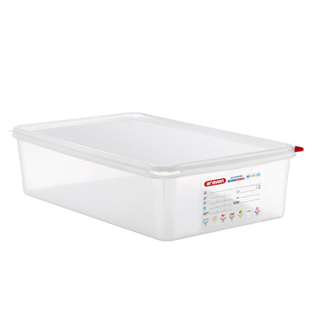 Contenitore polipropilene gn 1/1 h.10 con coperchio araven