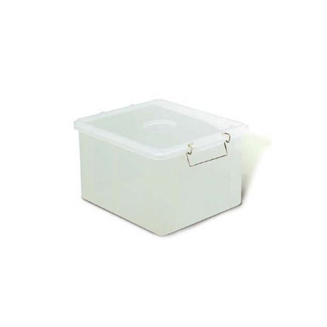 Contenitore plastica sovrapponibile box con coperchio cm.35x25 h.20 lt.15