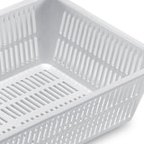 Cestino rettangolare forato cm.34x24 h.10 giganplast