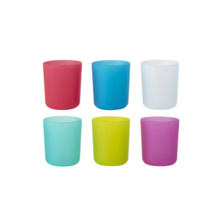 Bicchiere plastica color cl.25 confezione 6 colori assortiti frosty