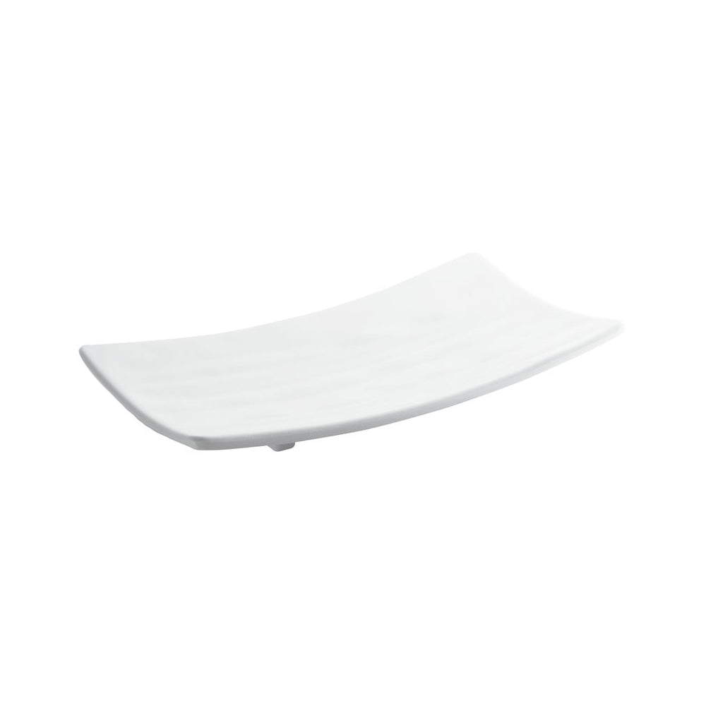 Vassoio melamina cm.22x12 h.3 per sushi bianco ***