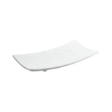 Vassoio melamina cm.22x12 h.3 per sushi bianco ***