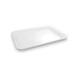 Piatto plastica/metacrilato cm.38x23 h.3 rettangolare bianco