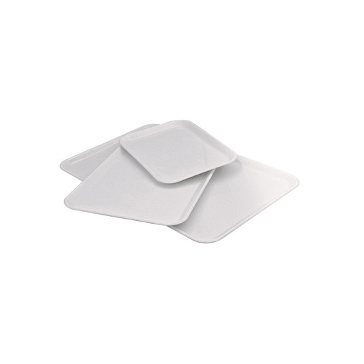 Vassoio plastica cm.35x24 h.1,2 rettangolare bianco