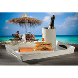 Vassoio plastica diamante capri cm.51x35 h.5 bianco