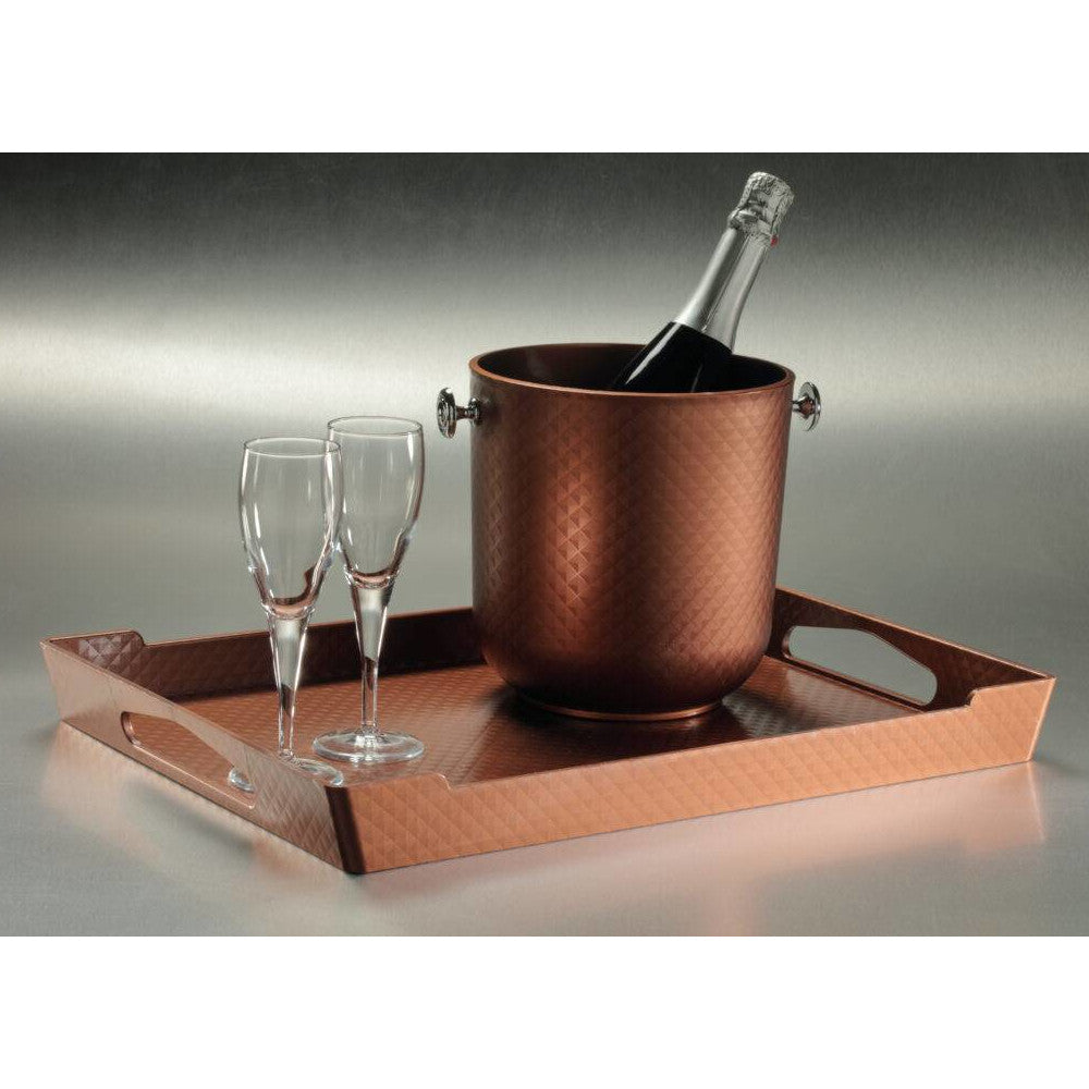 Vassoio plastica diamante capri cm.51x35 h.5 rame