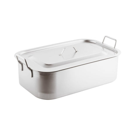 Brasiera inox con coperchio cm.60x35 h.15