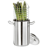 Pentola inox cuociasparagi coperchio e griglia ø cm.16 lt.4,8