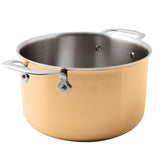 Casseruola rame alta 2 manici ø cm.24 lt.6.3