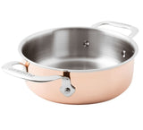 Casseruola rame bassa 2 manici ø cm.24 lt.3,6