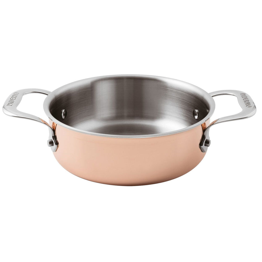 Casseruola rame bassa 2 manici ø cm.24 lt.3.6