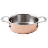 Casseruola rame bassa 2 manici ø cm.24 lt.3.6