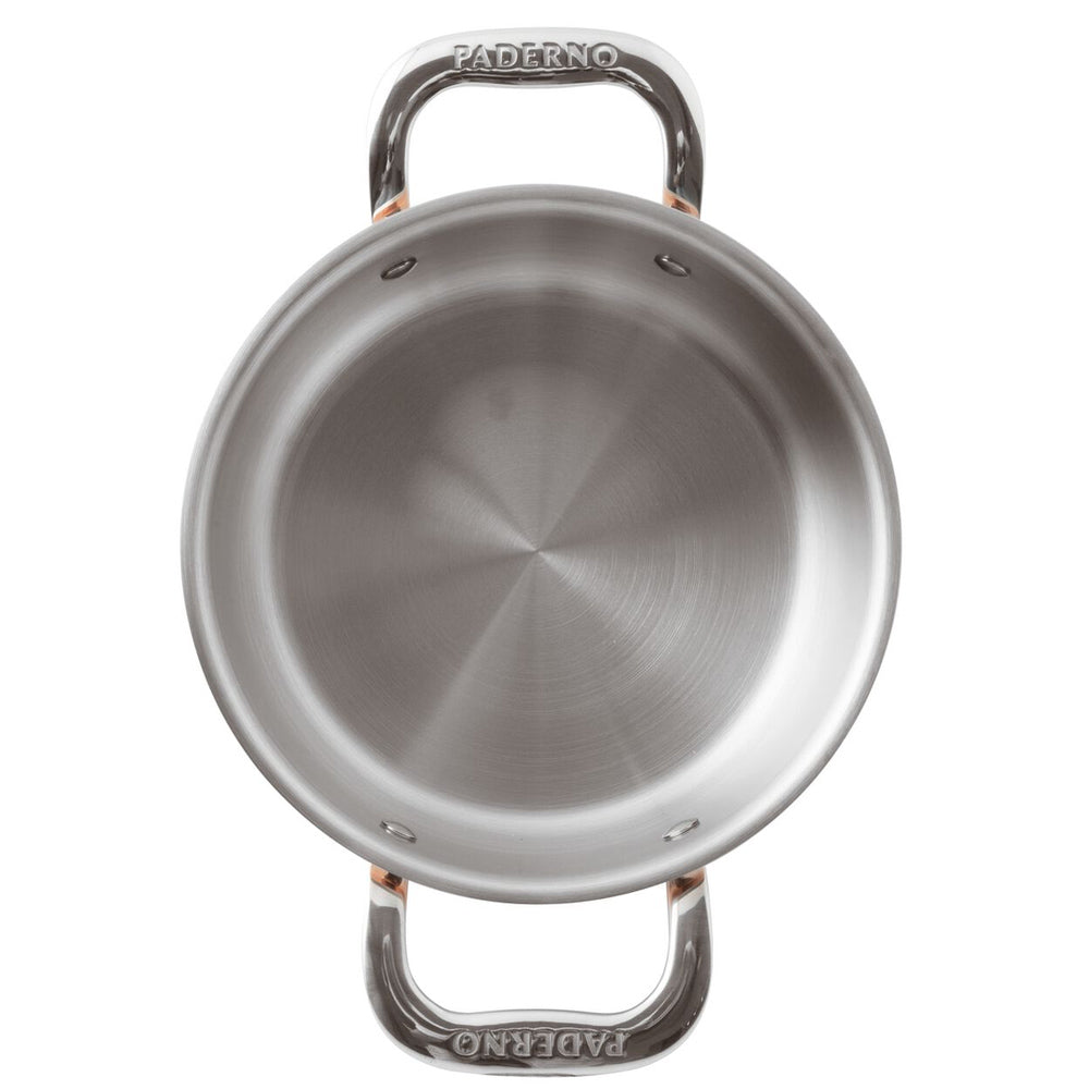 Casseruola rame bassa 2 manici ø cm.24 lt.3.6