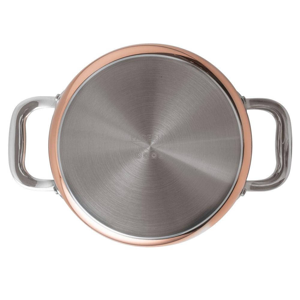 Casseruola rame bassa 2 manici ø cm.24 lt.3.6