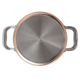 Casseruola rame bassa 2 manici ø cm.24 lt.3.6