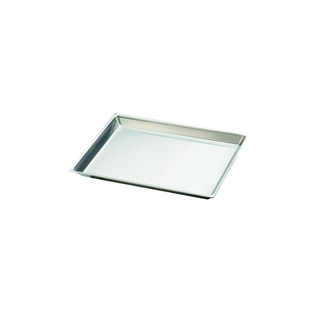 Vassoio inox spigolato cm.40x30 h.2