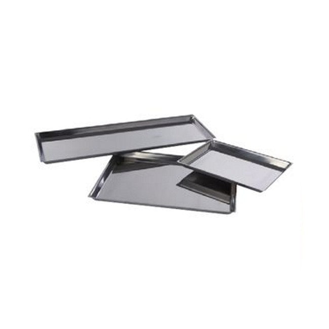 Vassoio inox spigolato cm.40x30 h.2