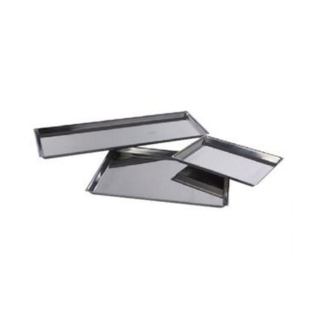 VASSOIO INOX SPIGOLATO CM.40X30 H.2