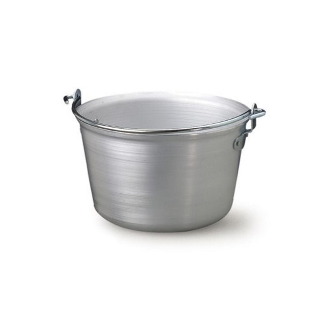 Paiolo alluminio conico manico arco cm.32 lt.10 h.18