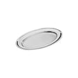 Vassoio inox ovale bordato pesante cm.47x34