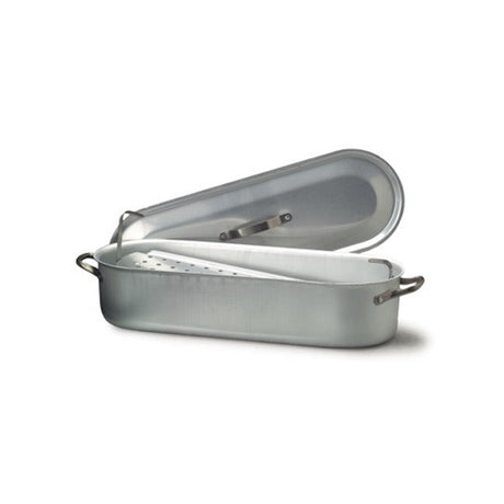 Pescera alluminio griglia e coperchio cm.60x17 h.13