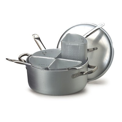 Casseruola alluminio cuocipasta 4 settori e coperchio ø cm.36