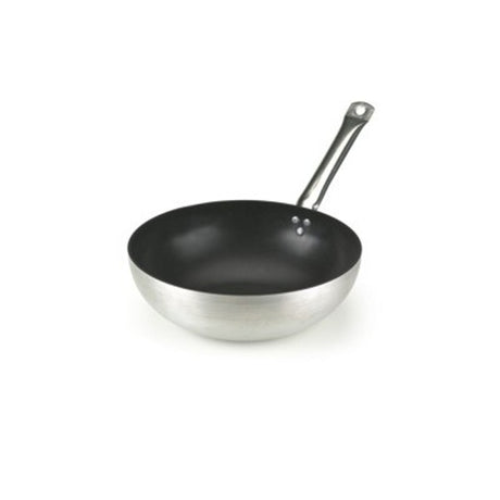 Wok alluminio antiaderente 1 manico ø cm.28 fondo piatto h.9,5