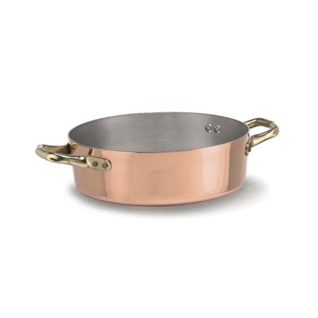 Casseruola rame bassa 2 manici ø cm.40 h.14 lt.16